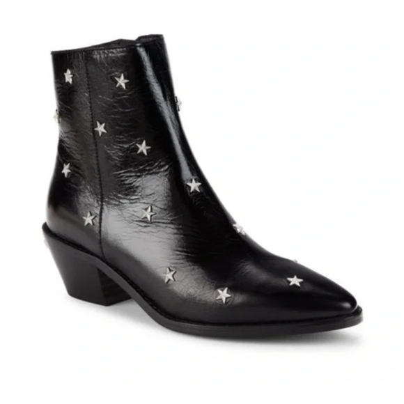 Zadig & Voltaire Black Ankle Boots with Silver Stars NWT - Picture 12 of 16